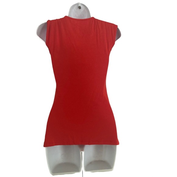 NWT INC International Concepts Tank Sz XS Red Sleeveless Crisscross Neckline Top - Picture 5 of 9